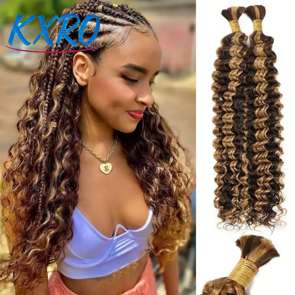 Hair Care For Wavy Hair - Highlight P4/27 Deep Wave Bulk Human