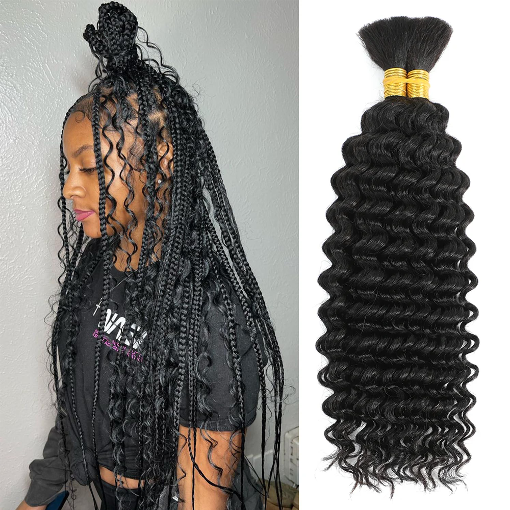 Hair Care For Wavy Hair - Bulk Human Hair Deep Wave For