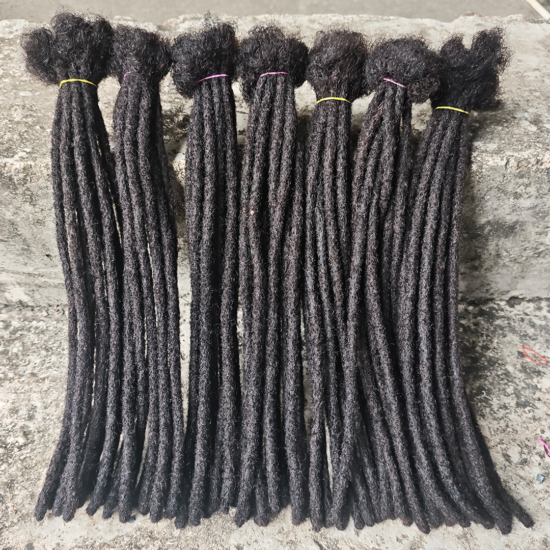 Hair Care For Wavy Hair - Dreadlock Human Hair Extensions 6-20inch 0.6cm