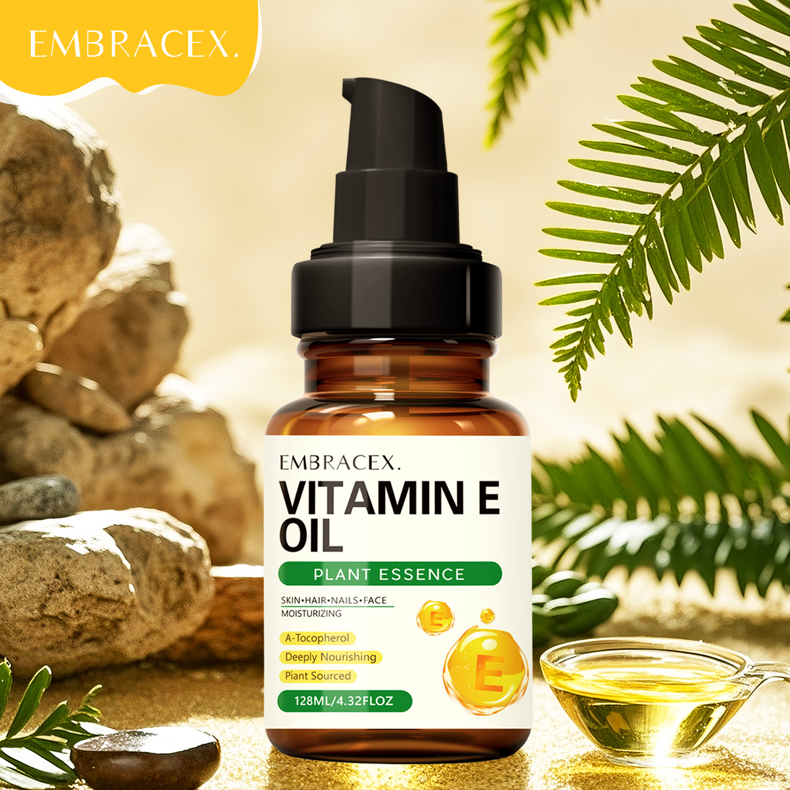Hair Care Natural Ingredients - 128ml Vitamin E oil Essential Oils