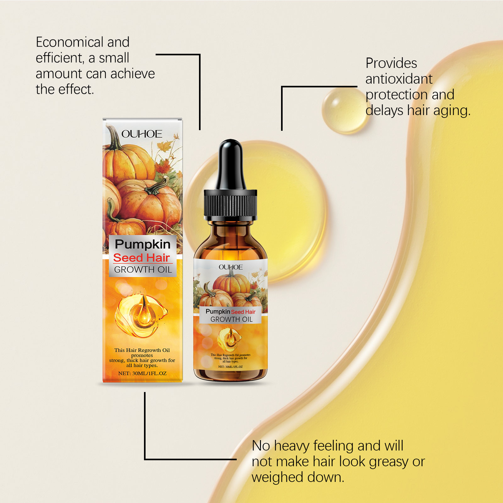 Hair Care Ouai - Pumpkin Seed Oil Hair Growth Organic