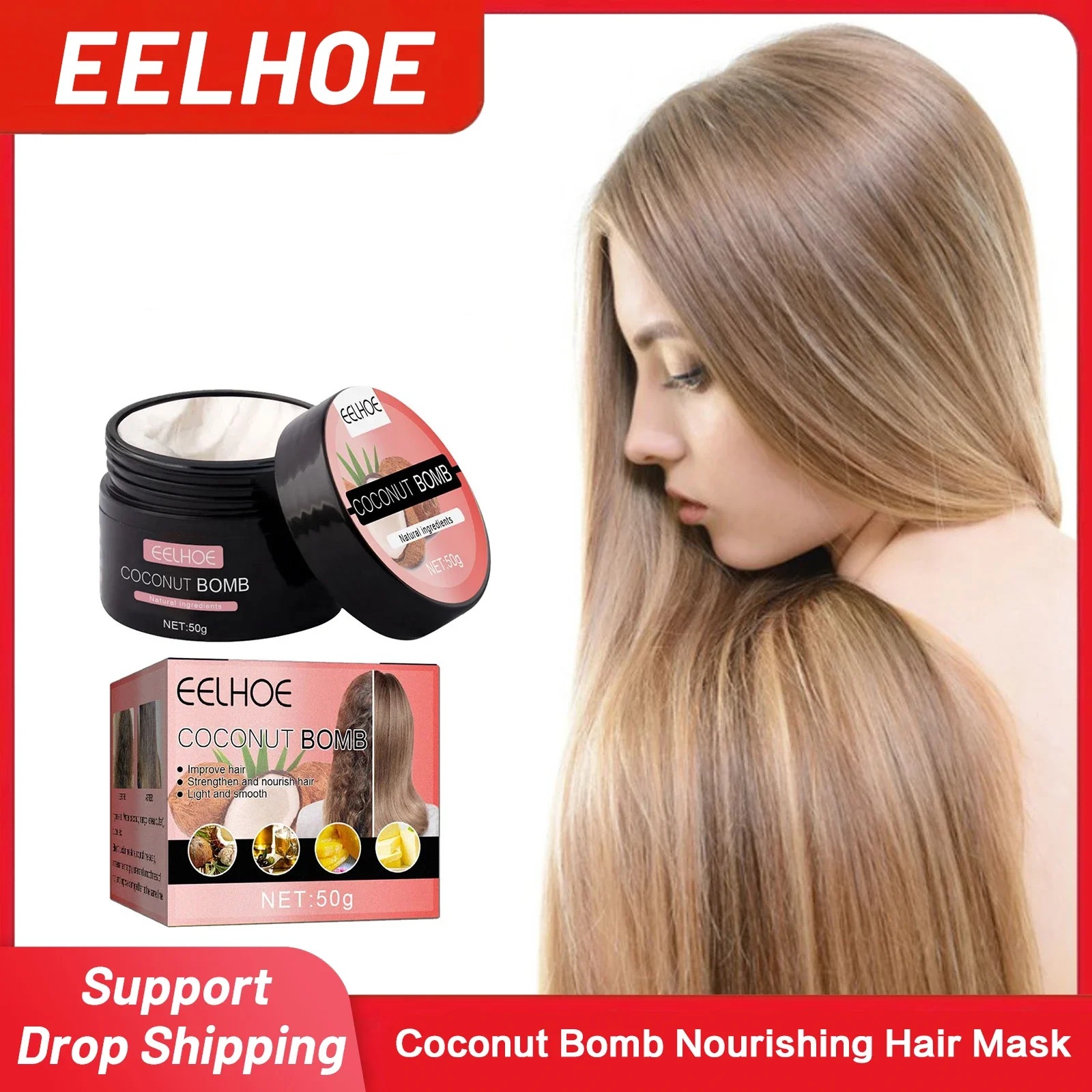 Coconut Bomb Nourishing Hair M – Hair Care Frizzy Hair recenzja i cena