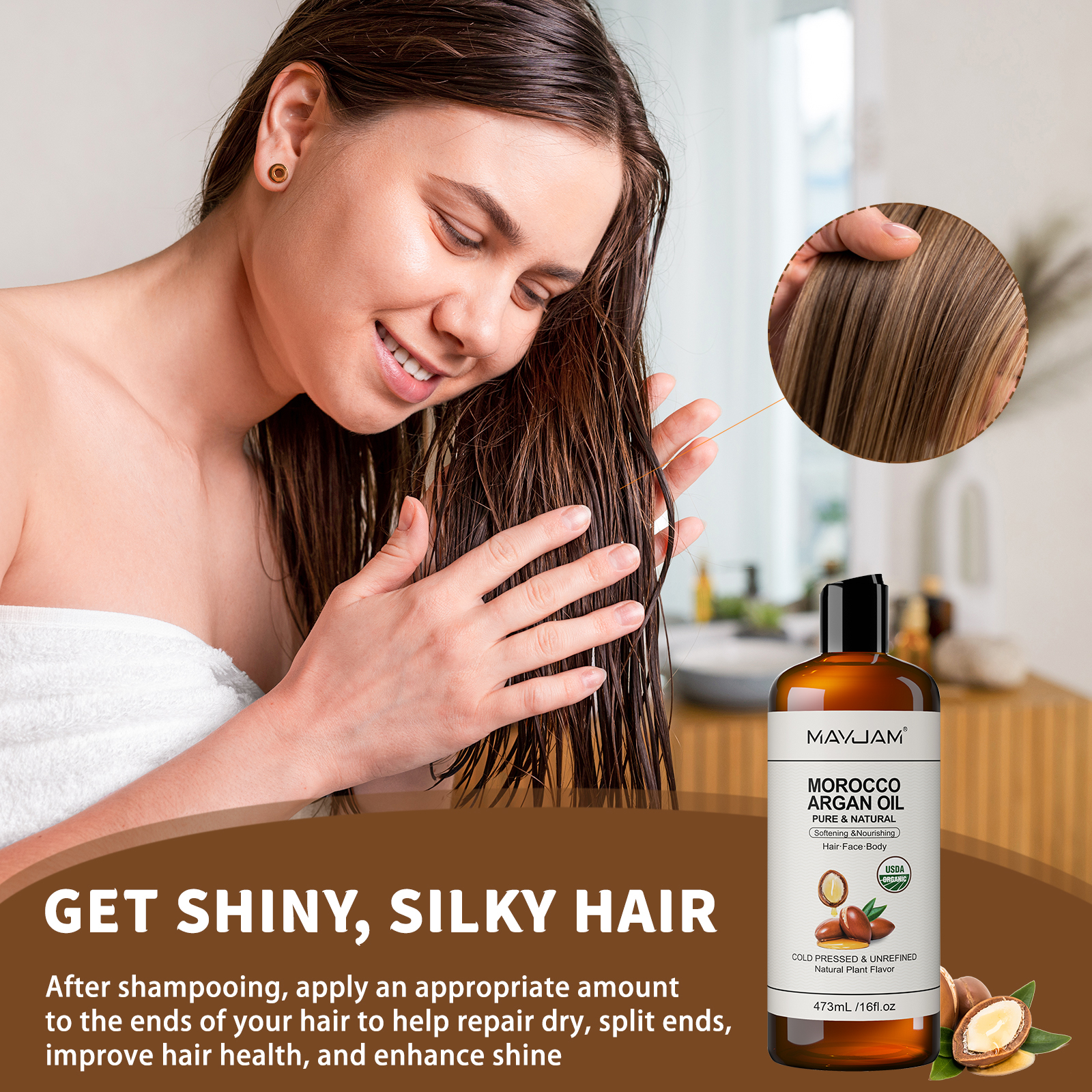 USDA Organic Coconut Oil for S – Hair Care Oil Serum recenzja i cena