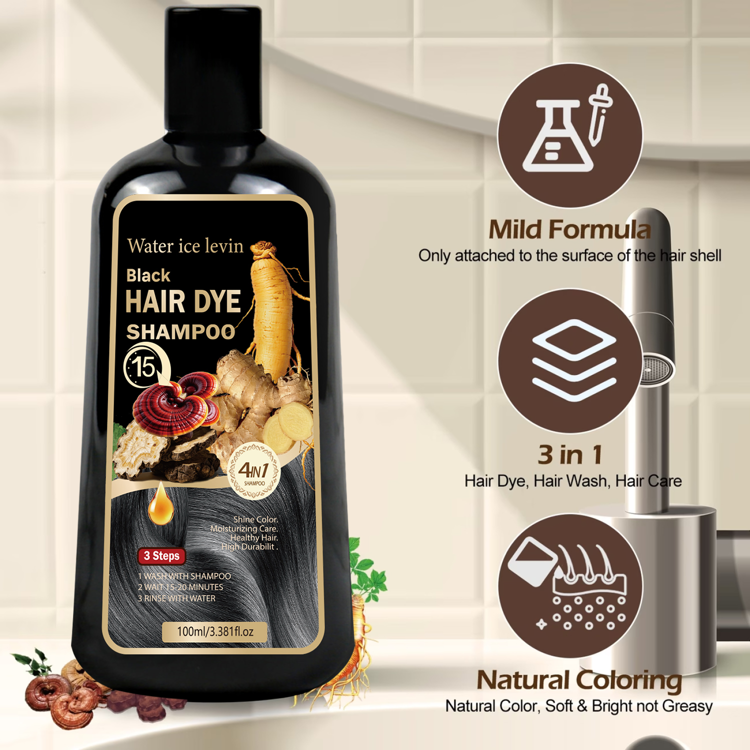 Black Sesame Ginseng Reishi Ha – Hair Care Herbal recenzja i cena