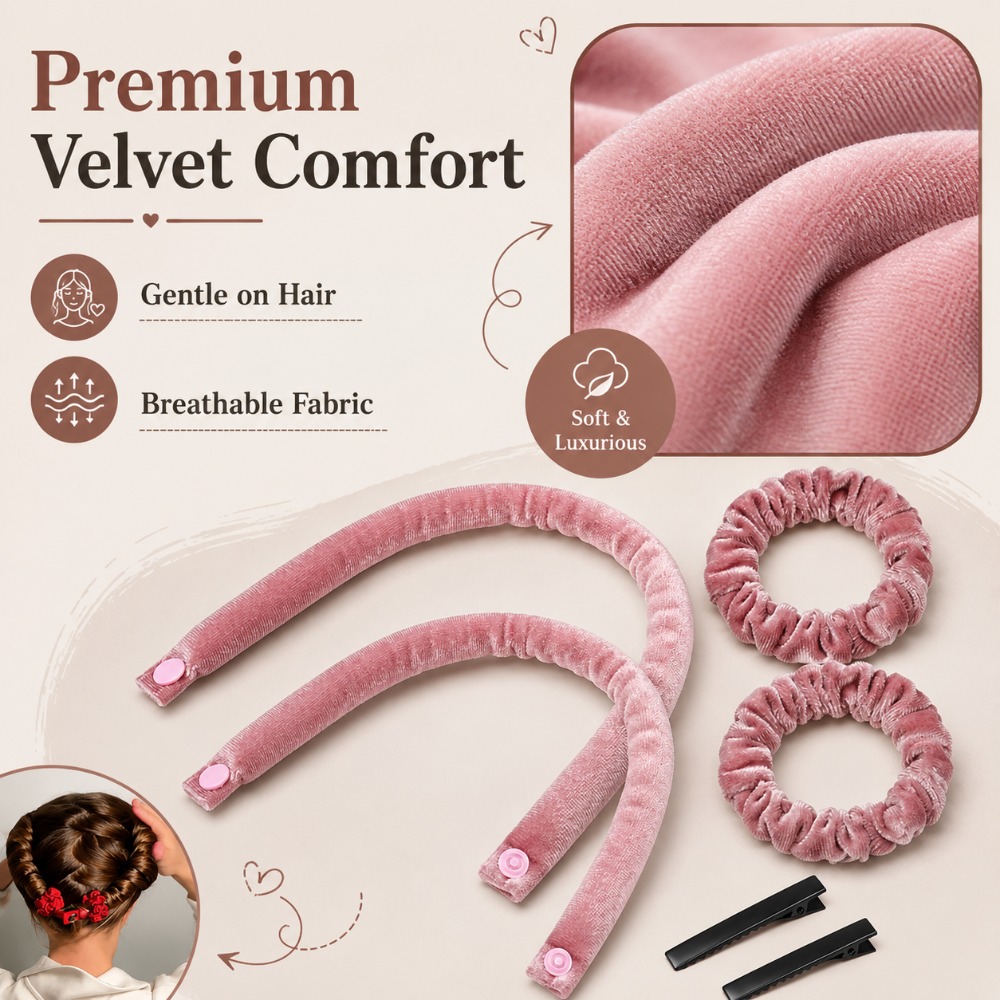 6Pcs Heatless Curling Rod Set  – Hair Roller Set Flexi recenzja i cena