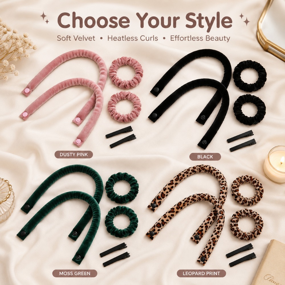 6Pcs Heatless Curling Rod Set  – Hair Roller Set Flexi recenzja i cena