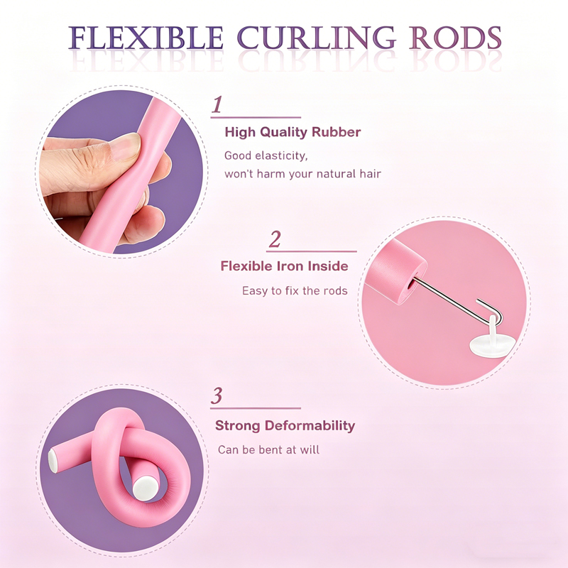 6pcs/pack New Oversize Flexibl – Hair Roller Set Flexi recenzja i cena
